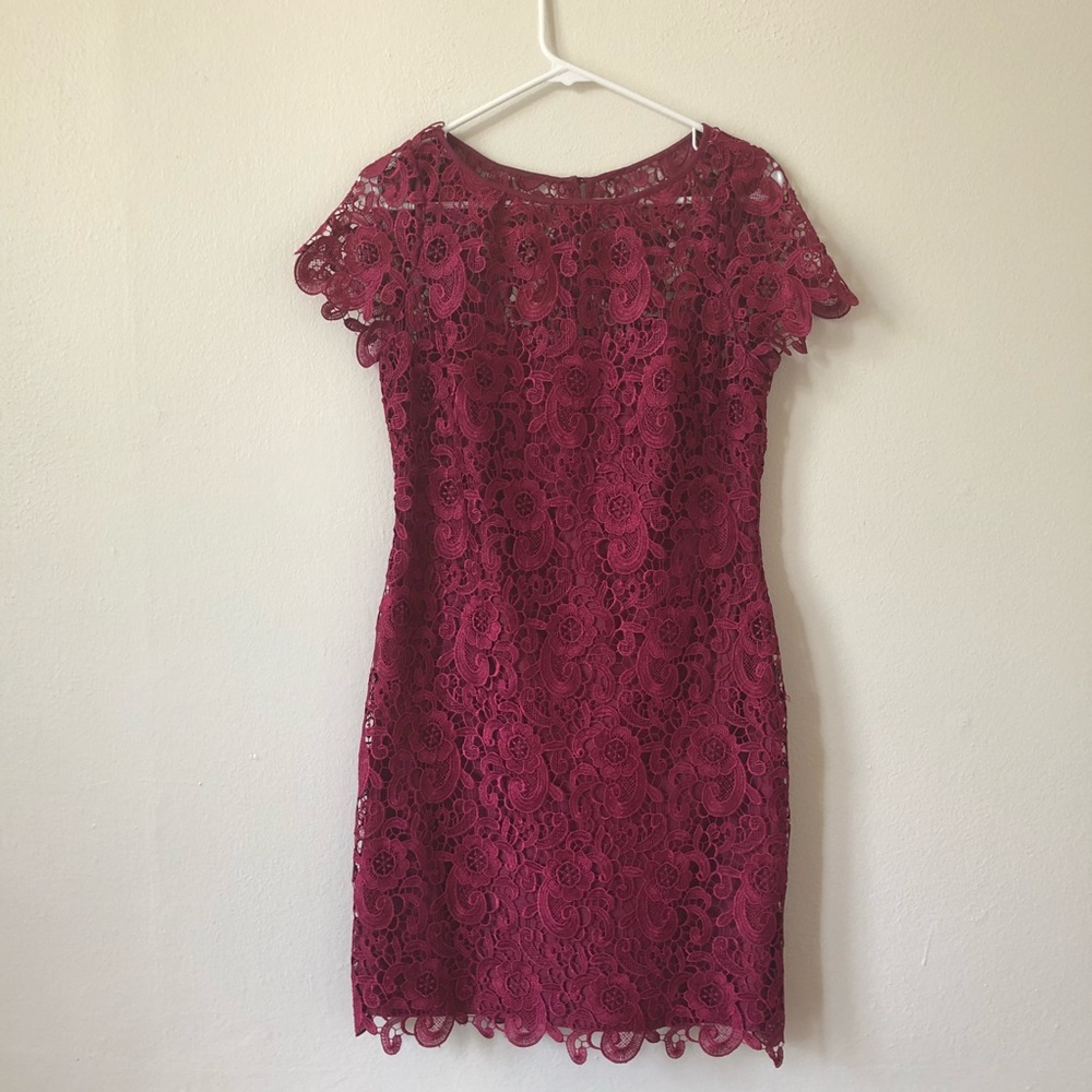 Aidan Mattox Floral Lace Dress